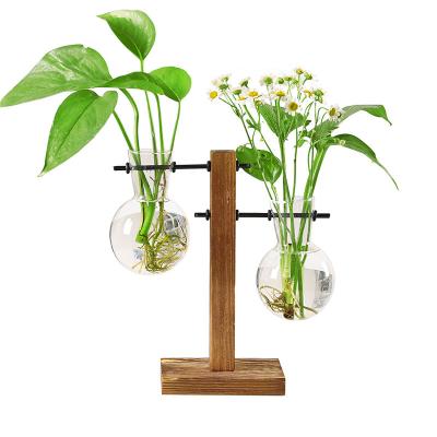 China Contemporary Bestselling Custom Glass Hydroponic Ball Vase Flower Vases Glass Tube for sale