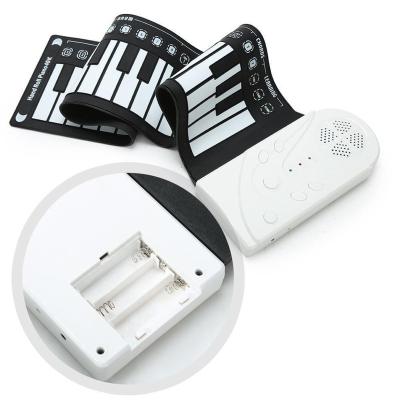 China Portable Flexible 49 Keys Digital Roll Up Silicone Rubber Keyboard Piano Toy Piano Electronic Organ Programmable Keyboard for sale