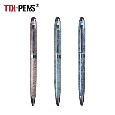 China Promotional Pen TTX Personalized Branded Gifts 2 In 1 Customized Logo Stylus Ball Pen Metal Ballpoint Pen With Stylus Tip for sale