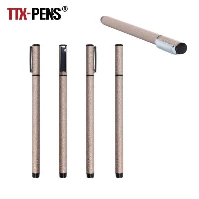 China Agriculture TTX Personalized Advertising Cheap Metal Business Ball Pen Twist Roller Tip Pen With Slogan for sale