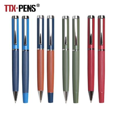 China Office & School Pen TTX High Quality Engraved Ballpoint Custom Logo Gift Luxury Metal Office Ball Pen With Personalized Logo for sale