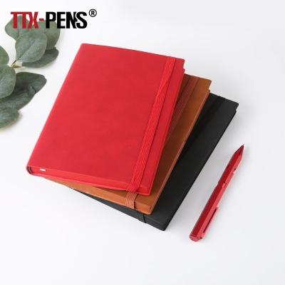 China Printed TTX Customized Classic Office Texture Cover Notebook Paper Note Book Diary With Elastic Band for sale