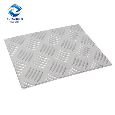 China Decoration Or Construction Materials Car Floor Five Bars Sheet Aluminum Embossed Checkered Plate Factory In Stock Price Per Ton Kg for sale