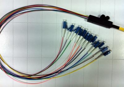 China 12 Kern LC-/UPC-Faser-Optikband-Zopf-Verbindungskabel, OFNR-/OFNP-/PVC-Art zu verkaufen