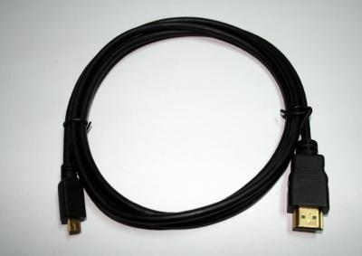 China D Type to A Type High Speed HDMI Cables OD 2.4mm , Support 3D 4 x 2K Video for sale