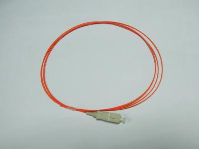 China SC MM Fiber Optic Pigtails with Standard Exact Plastic , Low Insterion Loss and High Return Loss for sale