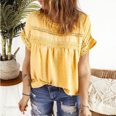 China 2022 Fashion High Quality Breathable Dear-lover Breathable Short Sleeves Knit Top Fashionable Full T-shirt Woman for sale