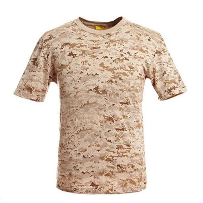 China 100% Anti-Pilling Camouflage Military Customizable Cotton Round Collar T-Shirt For Military for sale