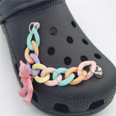 China Hoop charm new design metal diamond chains and bling beads luxury charm girl gift corc decoration shoe croc for sale