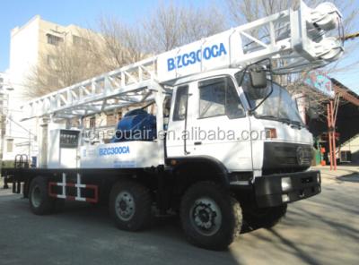 China Water Well Drilling Machine Depth 300m Truck Mounted Drilling Rig --Used for water well, construction, national defense building base, for sale