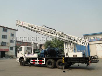 China Water Well Truck Mounted Rotary Drilling Rig --Drill Depth 400m Used for water well, construction, national defense building base, for sale