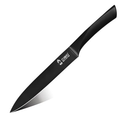 China 2021 New Product Viable Ideas Black Coated Kitchen Knife 8 Inch Professional Carving Knife for sale