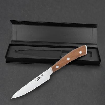 China Viable Hot Selling Olive Wood Handle 3.5 Inch Paring Knife Small Fruit Peeling Knife for sale