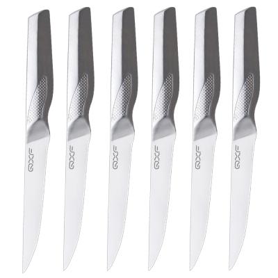 China 2022 Viable New Simple Design Professional Cavity Handle Stainless Steel Steak Knife Set for sale