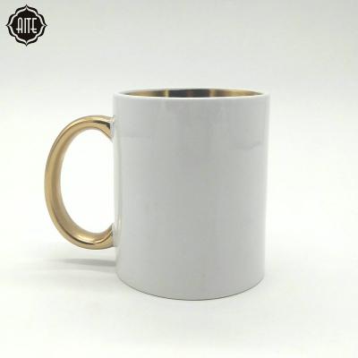 China Viable Importers of Chinese Products Coffee Mug Custom Printing Sublimation Ceramic Mug with Gold Rim for sale