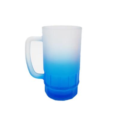 China Wholesale Fashionable Cheap Viable China Beer Glass Travel Jumbo Coffee Mug With Handle for sale