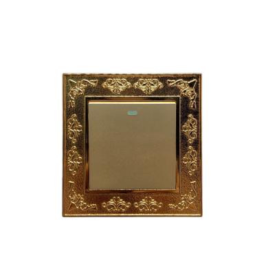 China UK Classic Gold And Open PC Socket Wall Switch Socket Multi Myanmar Cambodia Iraq Electrical Outlet for sale