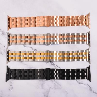 China Smart Stainless Steel Apple Metal Gold 7 Series Watch Band Strap 6 2021 Accessories Watch Band For Women for sale