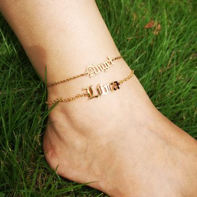 China Office/Career Modalen Angel Gold Foot Jewelry Stainless Steel Bracelet Zodiac Sign Anklet for sale