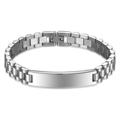 China Free Sample Wholesale Custom Fashionable Mens Stainless Steel ID Bracelet CLASSIC latest for sale