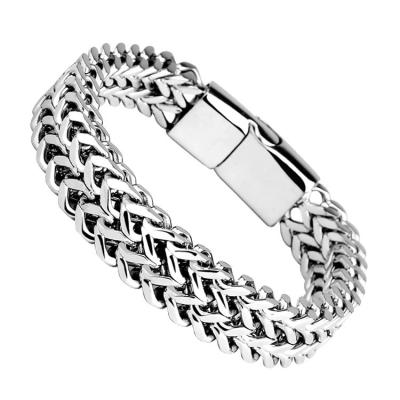 China Wholesale Hiphop Factory Price Stainless Steel Chain Bracelet For Men, Stainless Bracelet Men for sale