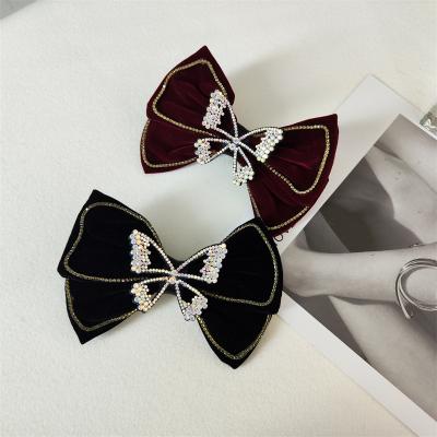 China Luxury Bling Paillette Hair Clips Organza Lace Bow Hair Clips Girls Hair Accessories New Arrival Elegant Women Hair Accessories for sale