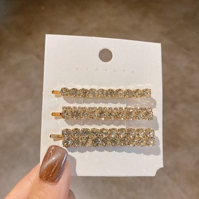 China Wholesale Party Luxury Daily Hairpin Temperament Hairpin Hair Decoration Rhinestone Bling Large Crystal Diamond Hair Acc for sale