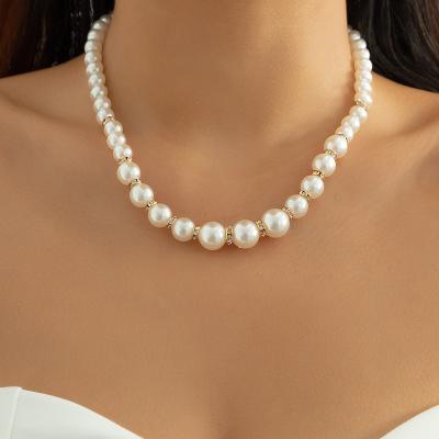 China High Quality Baroque Freshwater Pearl Necklace High Quality Baroque Freshwater Pearl Necklace Big Pearl Necklace Rhinestone Bridal Wedding Jewelry Accessories for sale