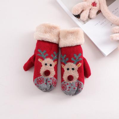 China Keeping New Arrival Warm Christmas Gloves Knitted Warm Santa Claus Snowman Winter Gloves Couples Cartoon Gloves Christmas Gifts for sale