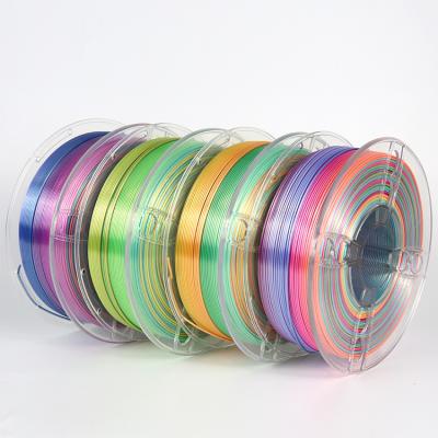 China PLA Rainbow Filament PLA 1KG 1.75mm Silk Pla 3D Printing Progressive Pla for sale