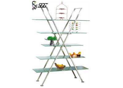 China X Shaped Stainless Steel Multi Tiered Cake Stand with Five Tiers Using Space for sale