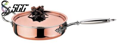 China Top-grade Hand Hammered Copper Tri-Ply Cookware For Restaurant Frying for sale