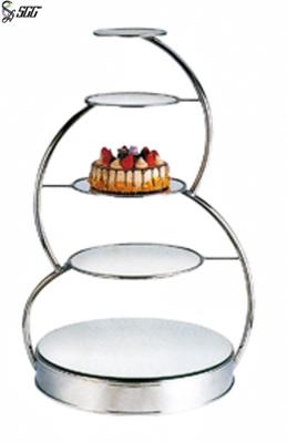 China Mirror Polish Five Tiers Cake Stand / Dessert Display Stands / Wedding Cake Stand à venda