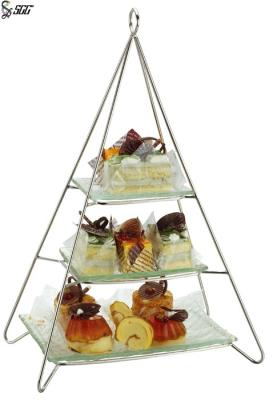 China Stainless Steel Vintage 3 Tier Cake Stand For Hotel / Restaurant for sale