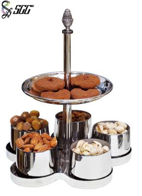 China 304 Grade Functional Nuts Display Stand For Hotel / Tea Party Tableware for sale