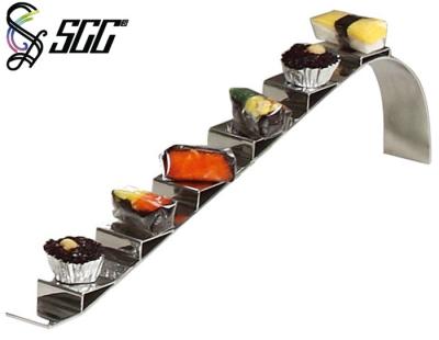 China Treppen-Schritt-Form-Sushi-Ausstellungsstand, Edelstahl-Kuchen-Stand 18/8 zu verkaufen