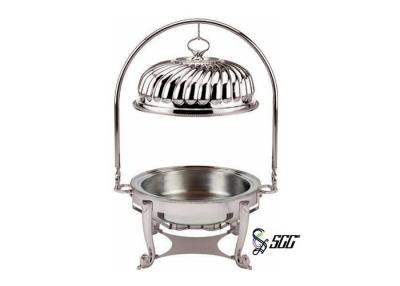 China Durable Polished Stainless Steel Hanging Silver Chafing Dish Set for sale