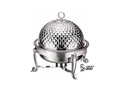 China Commercial Polished Oval Chafing Dish Buffet Set With Fuel Holder for sale