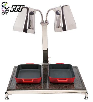 China 304 Grade Carving Station Stainless Steel Tableware With Double Heating Lamps for sale