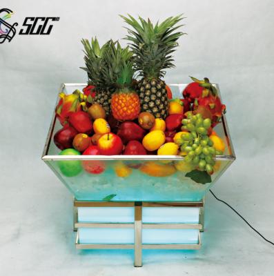 Chine Présentoirs de buffet de cuve de stockage de glace de LED, fruits de mer, légumes, présentoirs de fruit à vendre