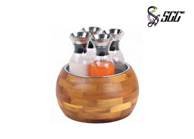 China Wooden and Stainelss Steel Ice Bucket for Beverage Storage , Beverage Bucket for sale