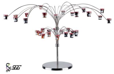 China Golden Tree Shaped Jam Display Stand Catering Buffet Display Stand For Star Hotels for sale