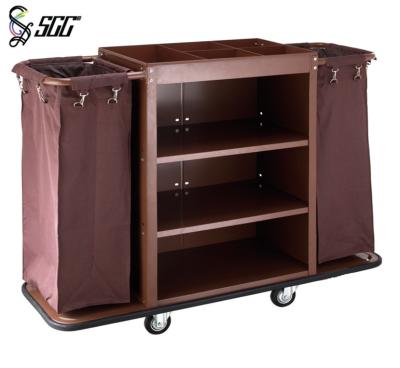 China Multifunctional Rectangular Linen Trolley Mobile Buffet Stations For Star Hotels for sale