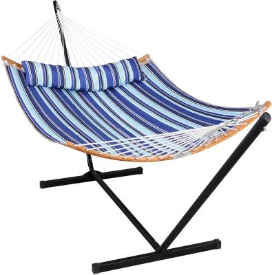 China 12FT modern double hammock with stand and large pillow for sale