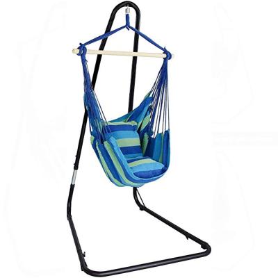 China Outdoor Yard Tree Patio Stripe Furniture Hanging Swing Hammock Chair for sale