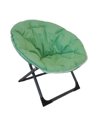 China Modern Upholstered Folding Moon Chair Saucer Folding Chair with Metal Frame for Living Room, Balcony, Bedroom, Office for sale