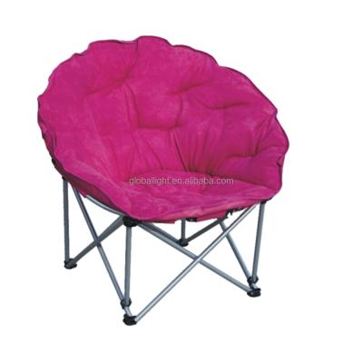 China Leisure Indoor Comfortable Steel Tube Folding Pink Moon Chair Cover for sale