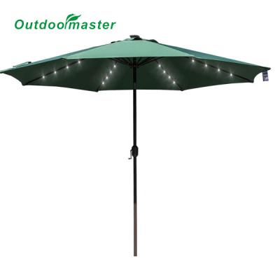 China Led Furniture Market Umbrella Outdoor Solar Light Garden Umbrella Market Umbrella 40 Lights for sale