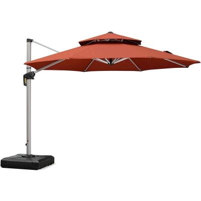 China Roma Umbrella With LED Modern Aluminum Light for sale