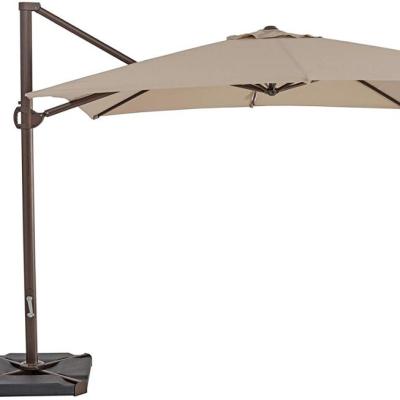 China 10FTx10FT Modern Outdoor Antique Beige Roma Umbrella Square Cantilever Umbrella For Outdoor Patio Garden for sale